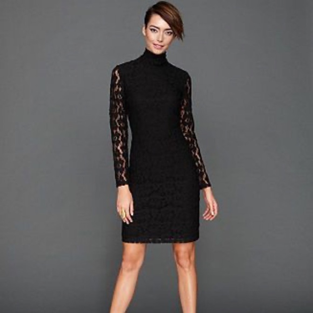 INC International Concepts Dress, Lace Turtleneck
